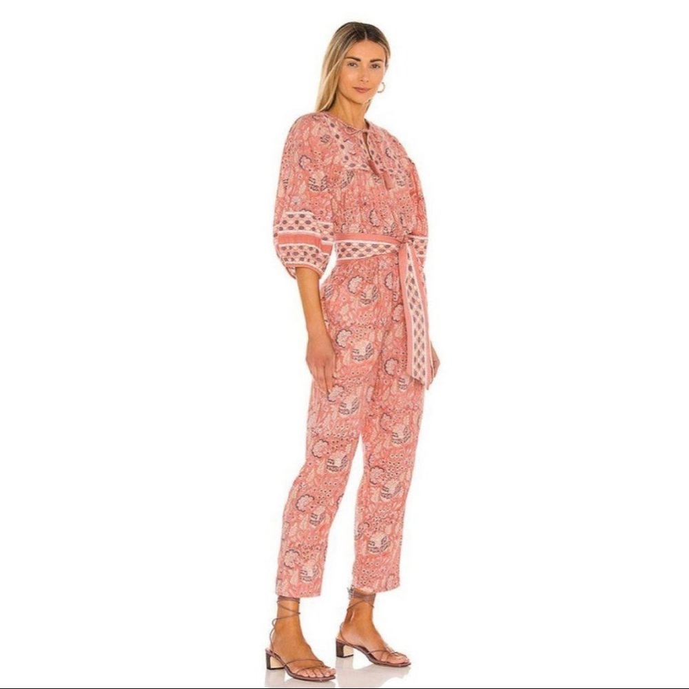 Like New Cleobella Magdalena Jumpsuit in Cherry Blossom, Size M